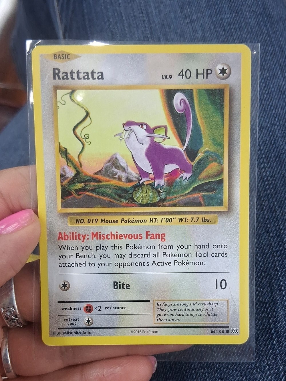 Rattata Trading Card - Purple Artwork